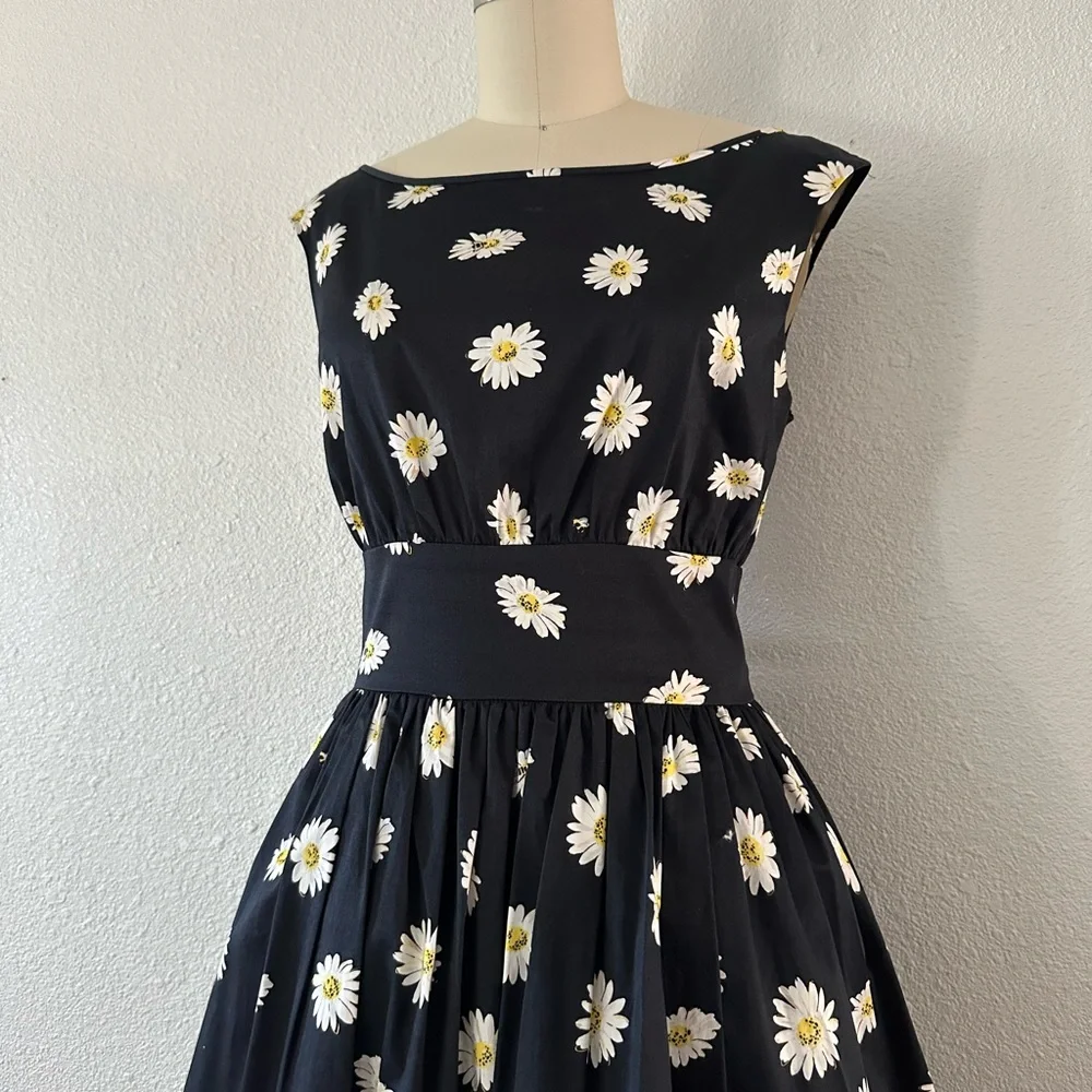 Kate Spade Black Daisy/Bee Print Dress - Picture 4 of 5